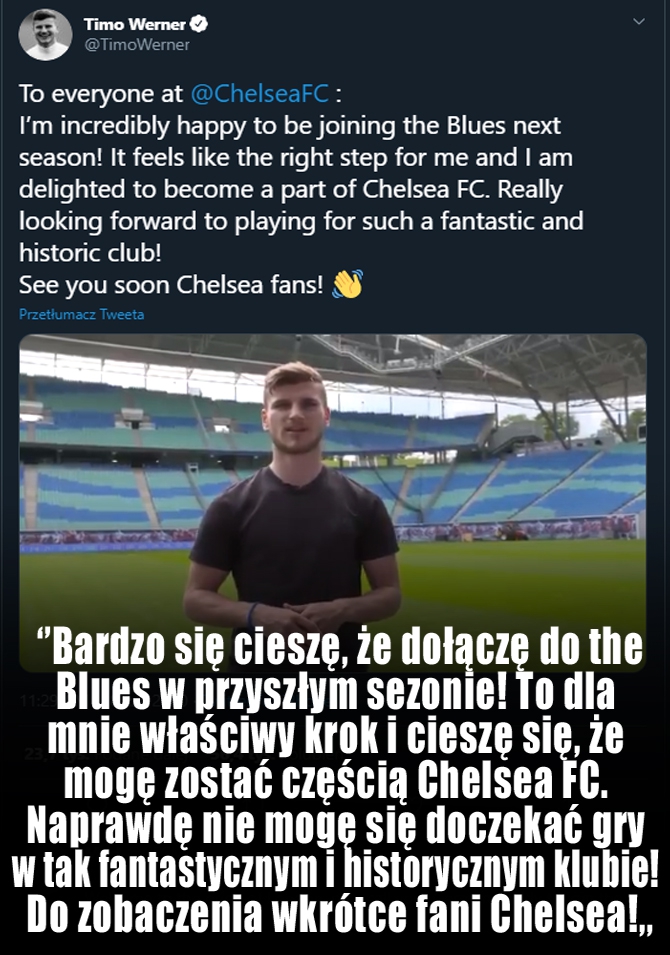 SŁOWA Timo Wernera po dołączeniu do Chelsea!